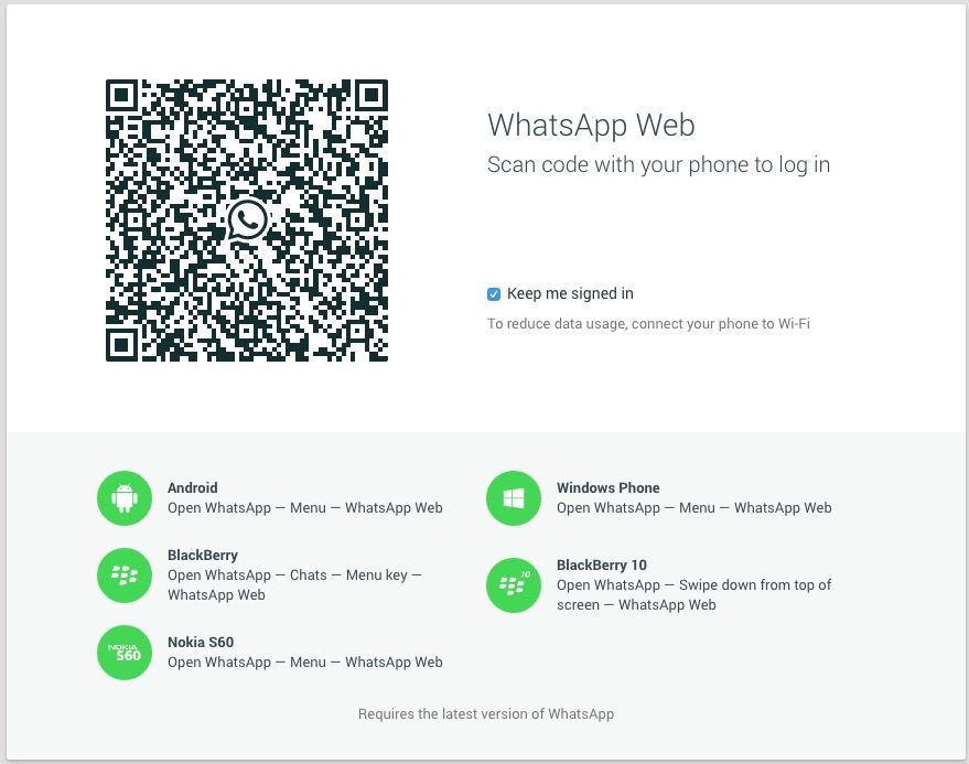 Whatsapp web install
